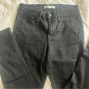 Levi Classic Black Women's Skinny Jeans, size 29, 30” length